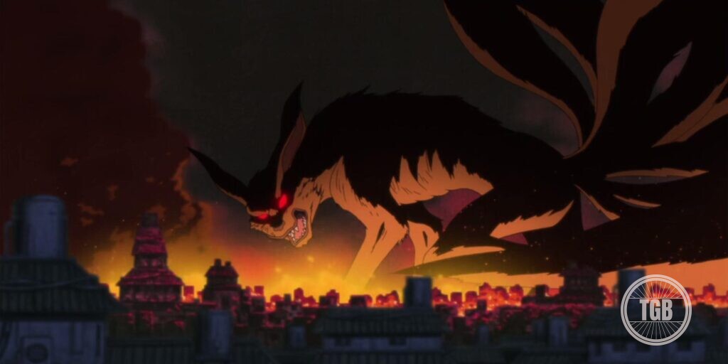 Nine-tailed demon fox (kurama) in naruto